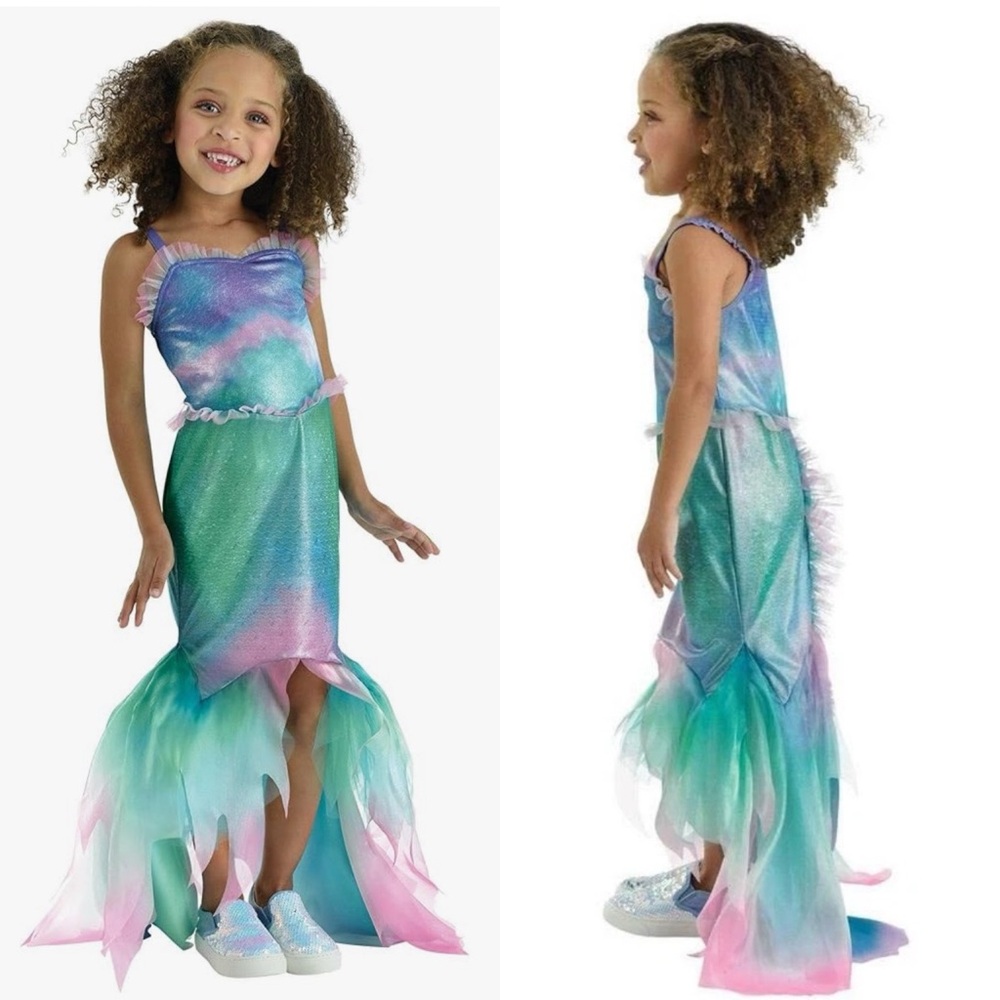 Princess Ariel Costume The Little Mermaid Movie Disney M (8-10) Ombré Dress